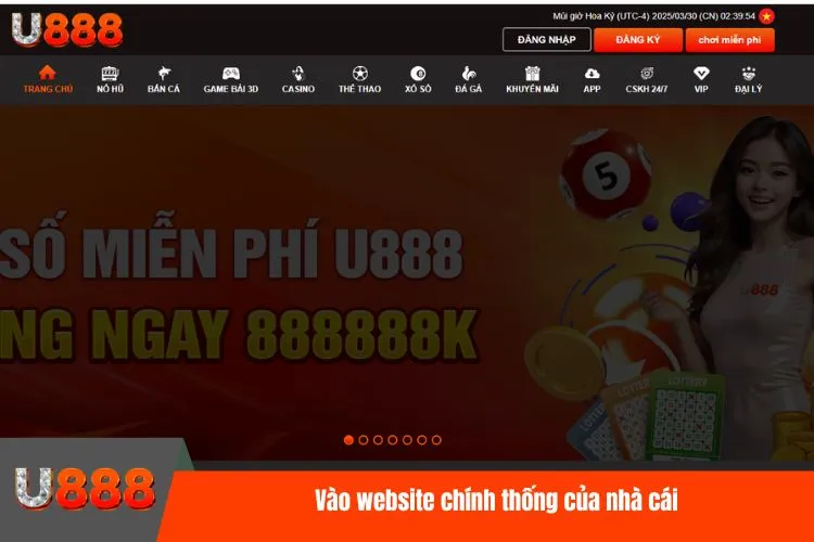 Vào website chính thống của nhà cái