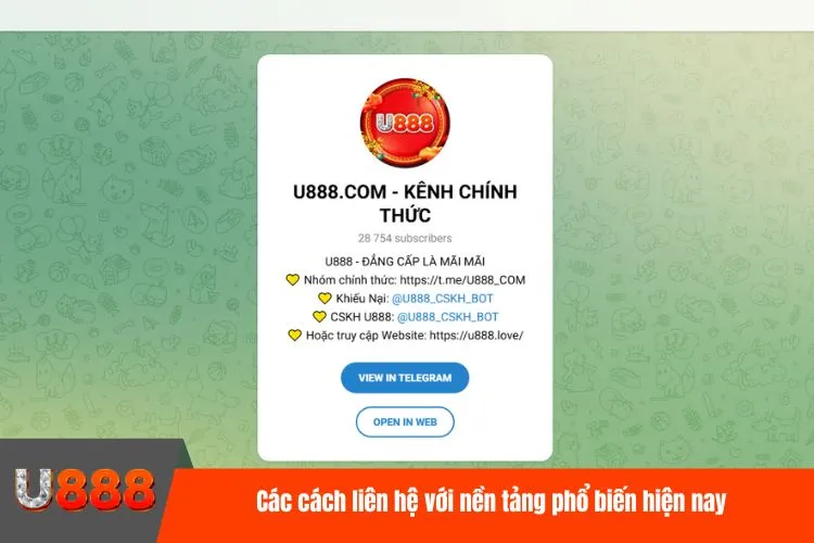 Các cách liên hệ với nền tảng phổ biến hiện nay