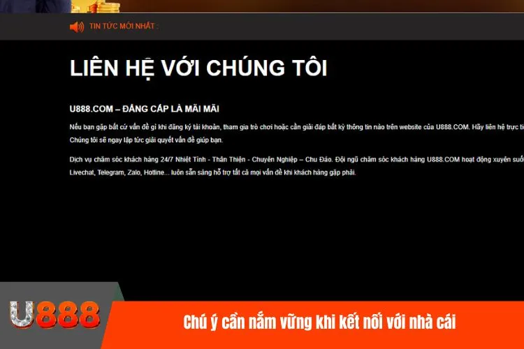 Chú ý cần nắm vững khi kết nối với nhà cái